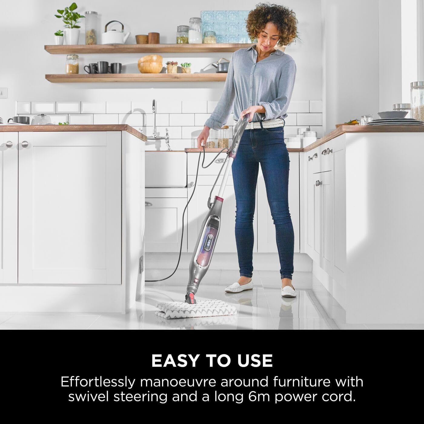 Shark S6003UK Klik n'Flip Steam Mop Intelligent Steam Control Steam Blaster 2 Washable Pads Hard Floor Cleaner - Image 6