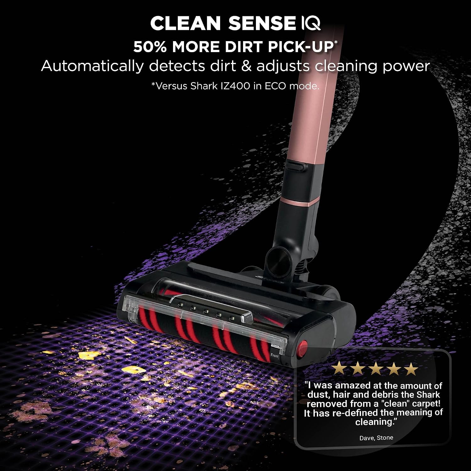 Shark Stratos IZ400UK Cordless Vacuum Cleaner | Anti Hair Wrap Plus | Clean Sense IQ | 60 Min Runtime - Image 4