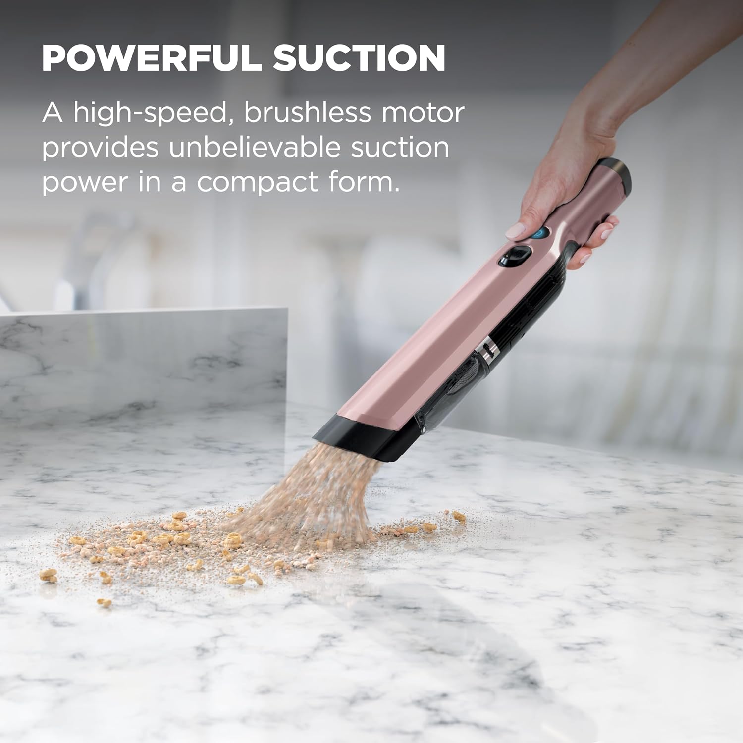 Shark WANDVAC Cordless Handheld Vacuum 1.4lb Lightweight Portable with Charging Dock Rose Gold - Image 4