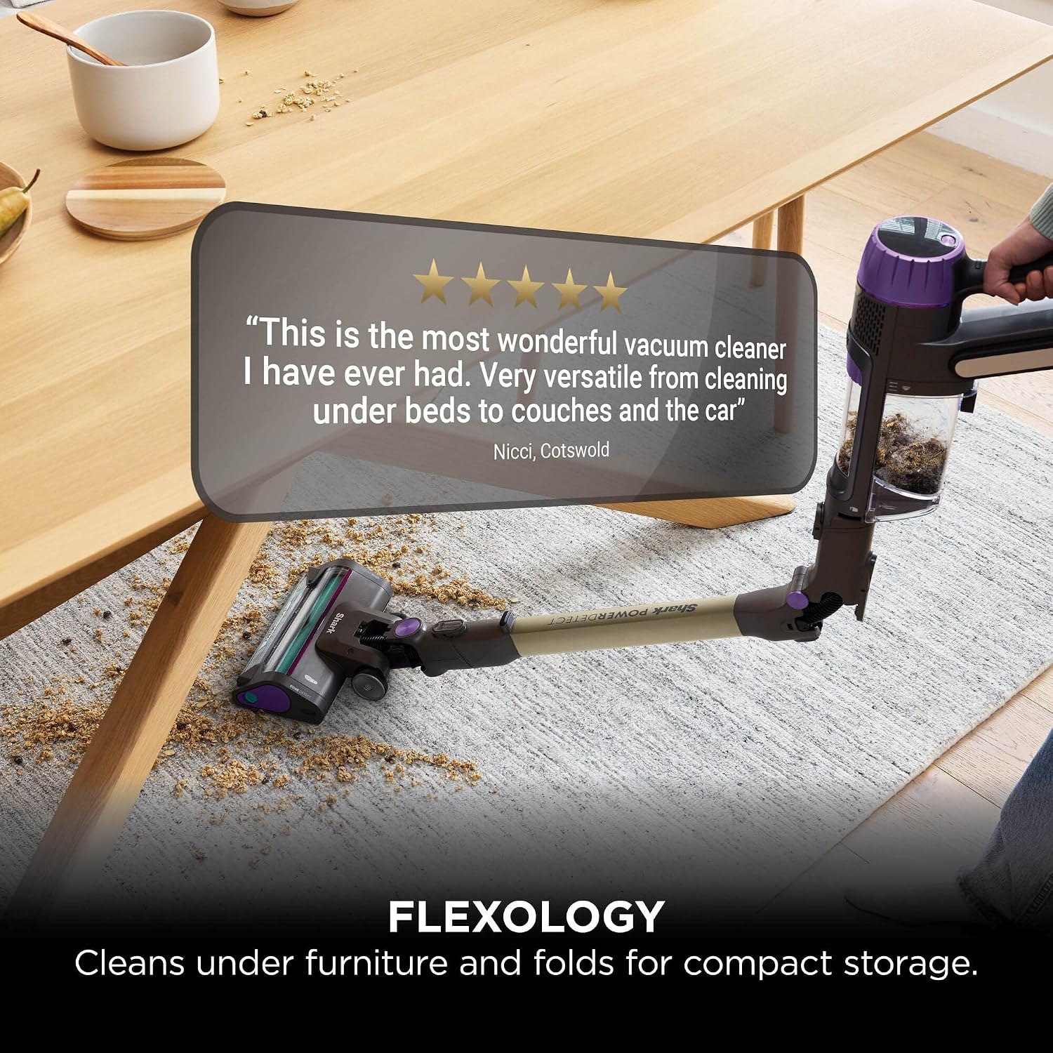 Shark PowerDetect IP3251UKT Cordless Vacuum Cleaner 2L Auto-Empty Base DuoClean 70min Runtime Anti Hair Wrap - Image 14